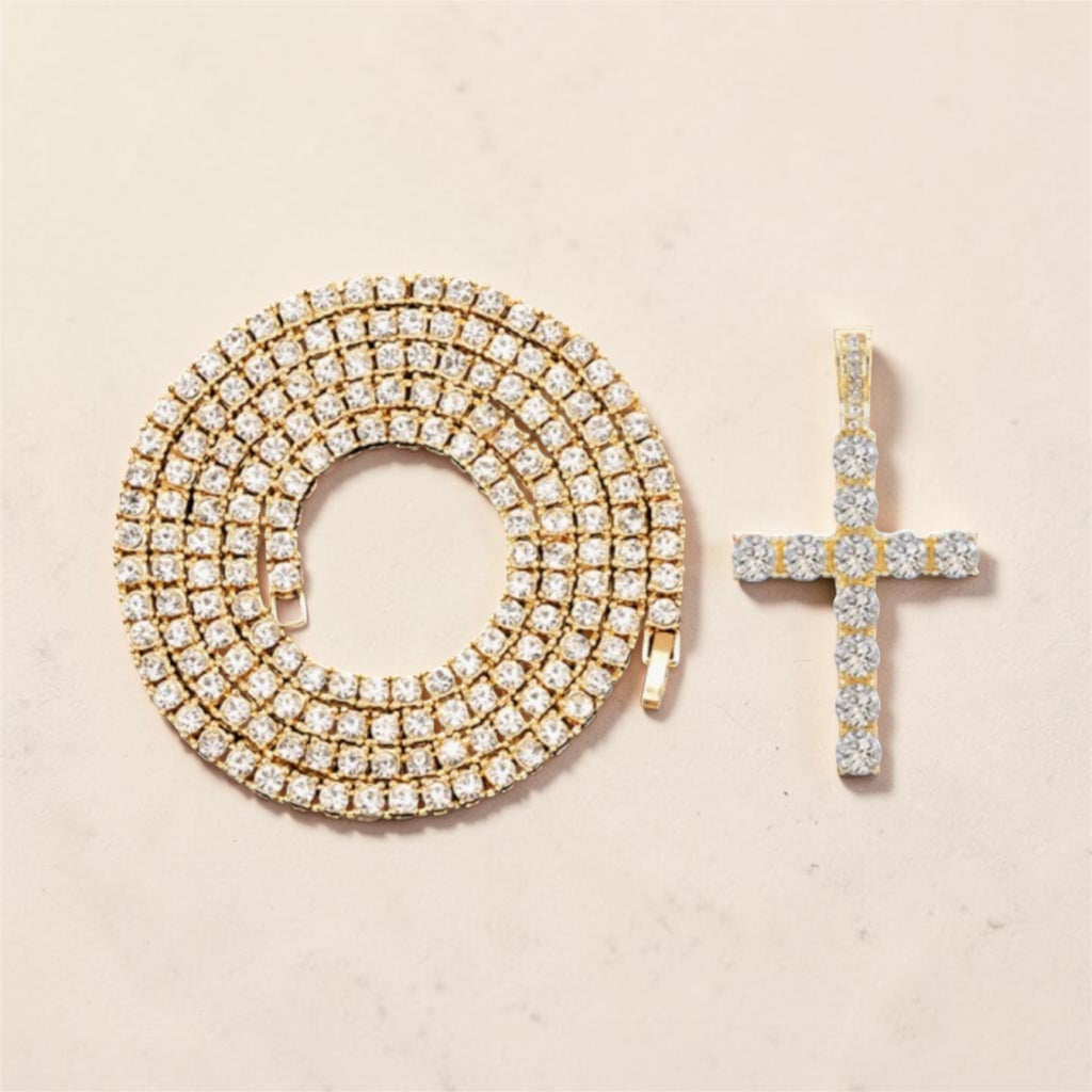 Metal bling necklace